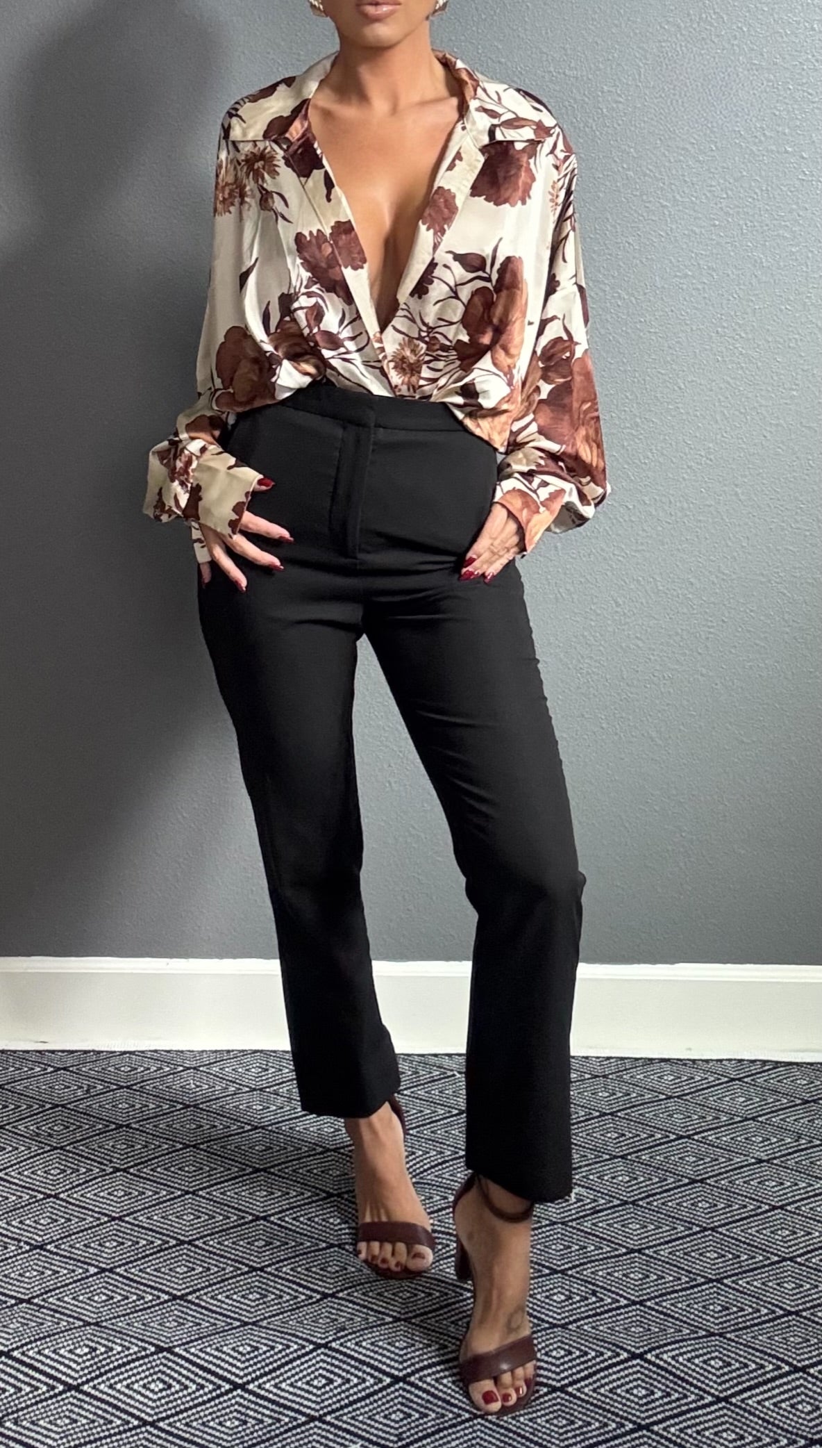 SABRINA AUTUMN OPEN BODYSUIT BLOUSE