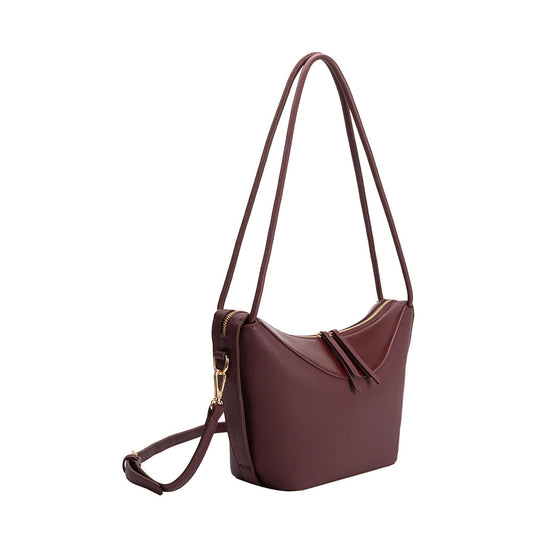 Wesley Recycled Vegan Shoulder Bag (Plum)