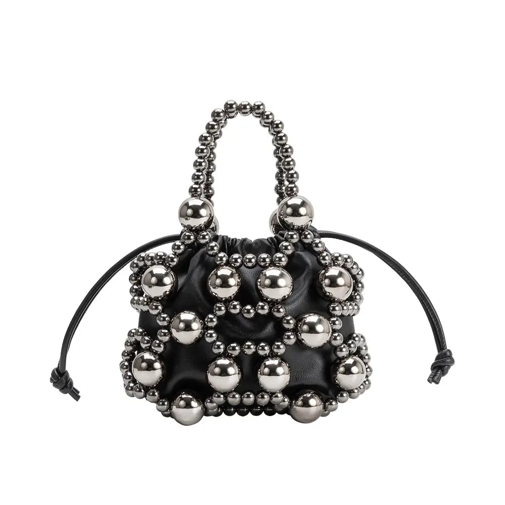Bobby Black Vegan Leather Top Handle Bag