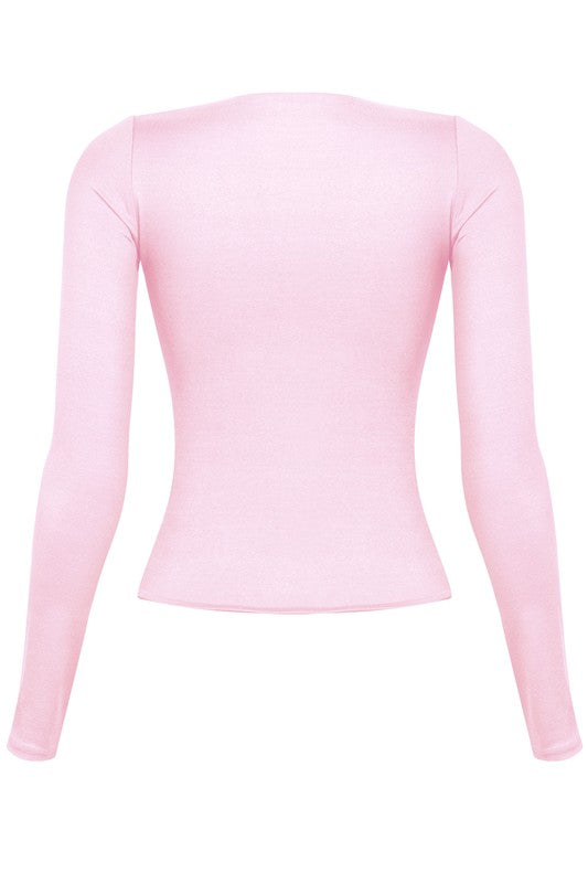LOTIV LONG SLEEVE BASIC TOP (BABY PINK)
