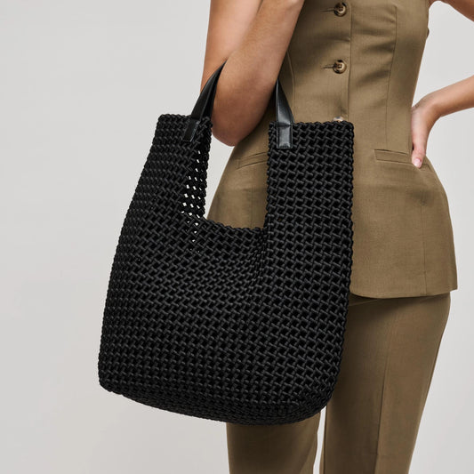 Zenith Zen Hand Woven Knot Tote (Black)