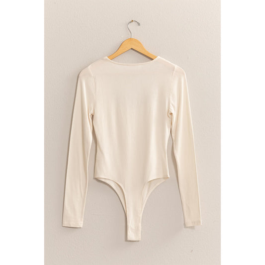 Kiana Sweetheart Bodysuit Top (Ivory)
