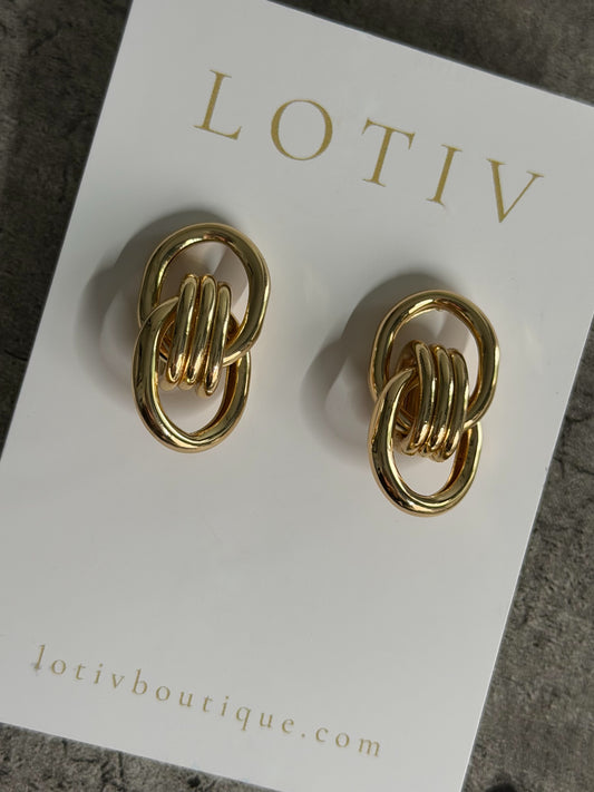 Hayden Link Earrings (Gold)