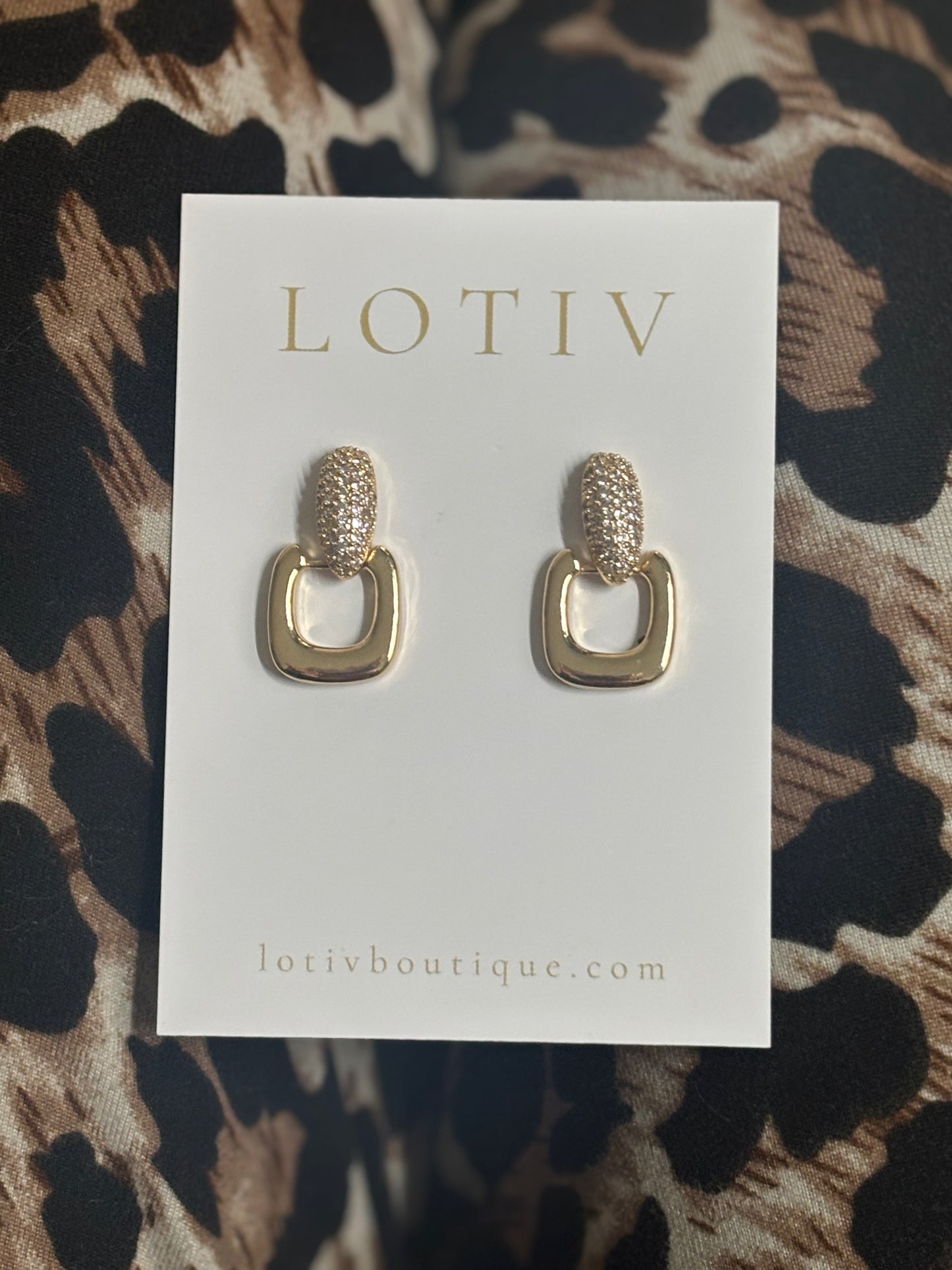 The Double Door Knob Drop Earrings (Gold)