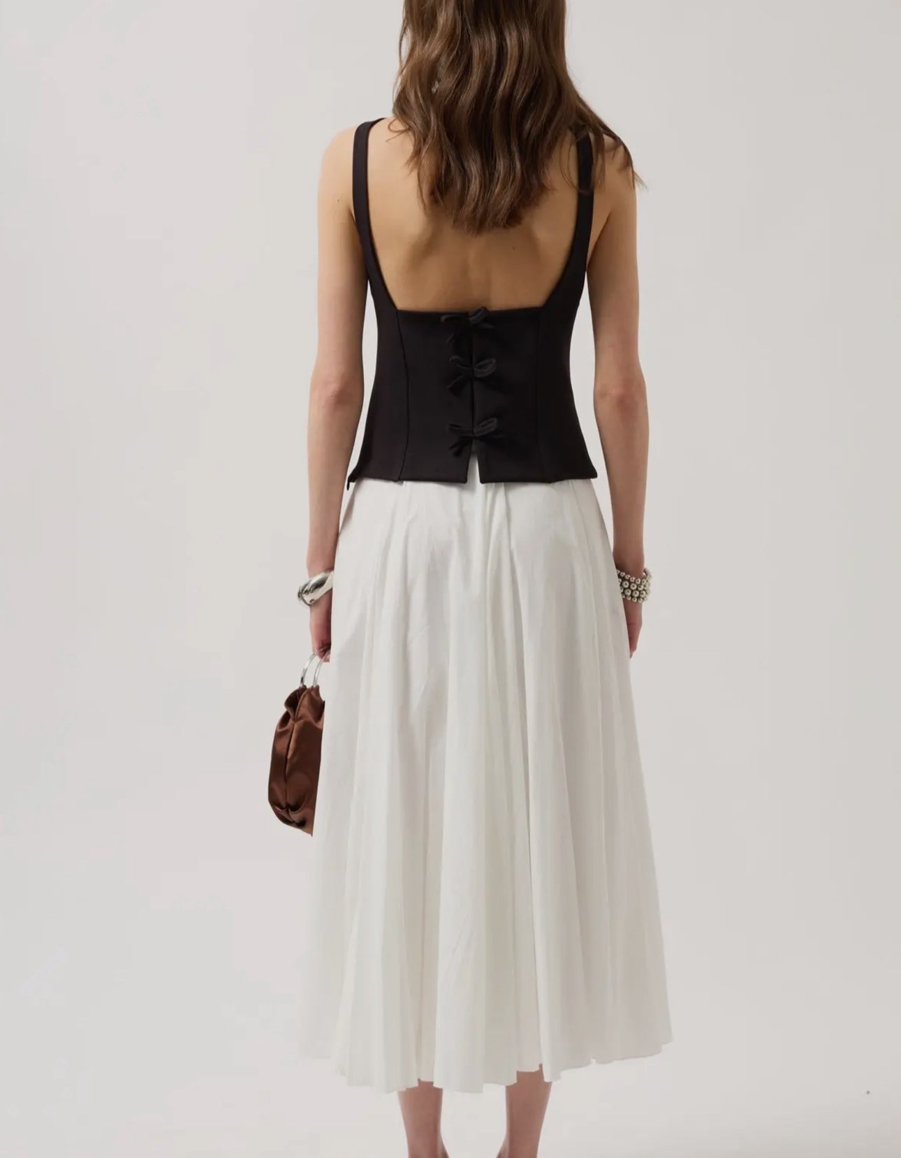 Kate Back Bow Detail Blouse (Black)