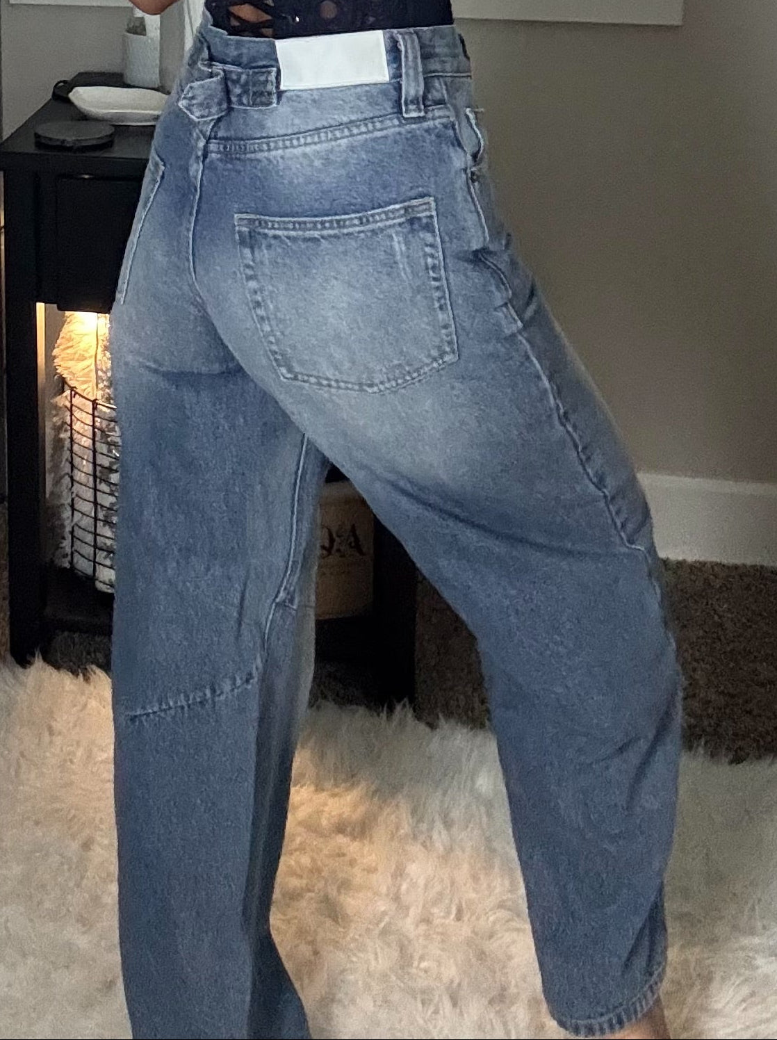 CECE BARREL JEANS (FADED DENIM)