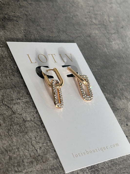 Davies Chain Drop Earrings (Gold)