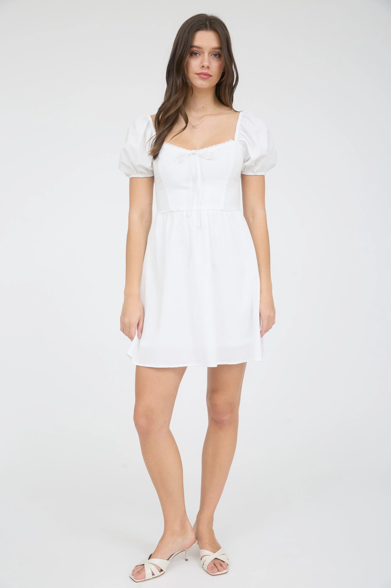 Eiza Princess Mini Dress (White)