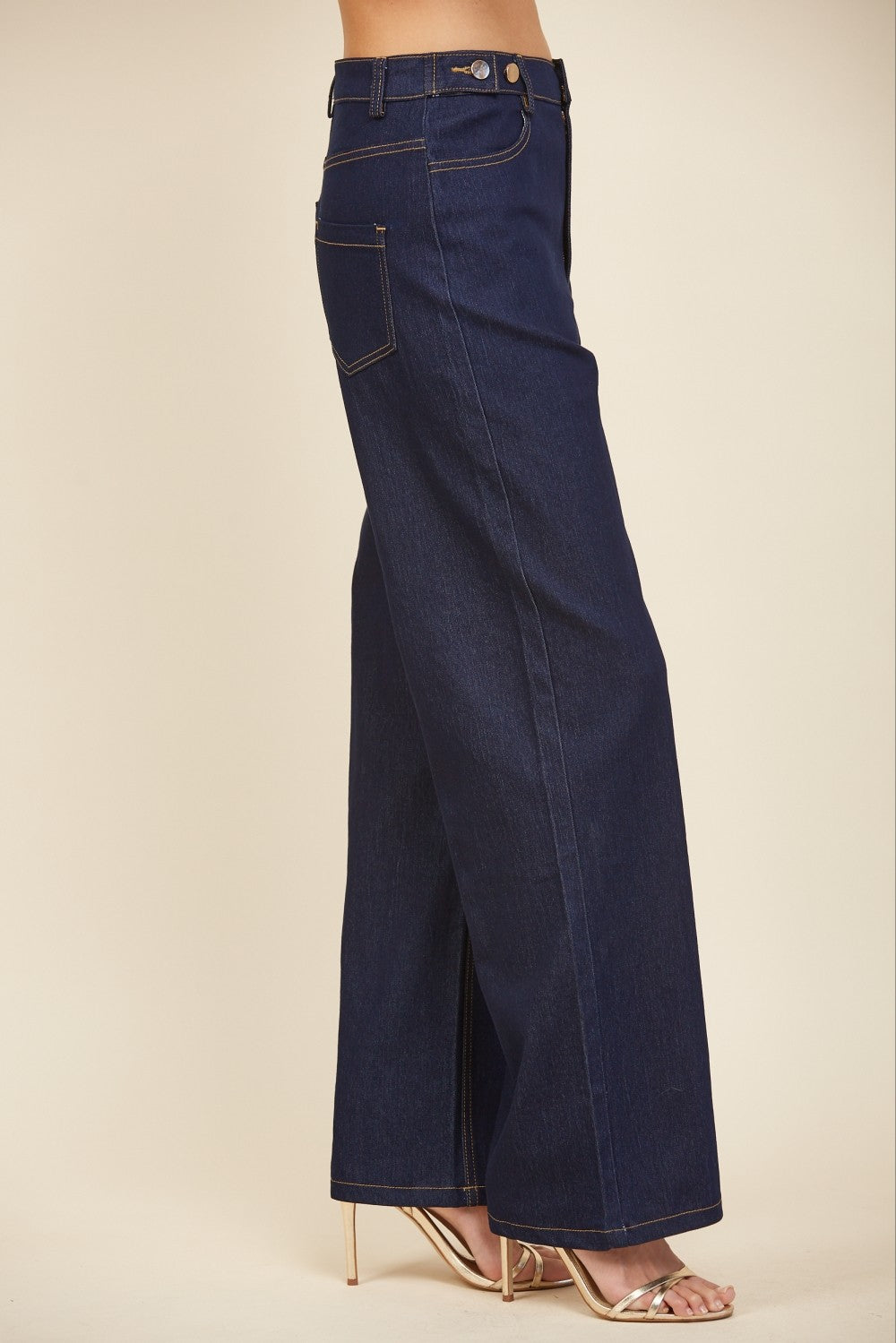 Elisa Stretch Twill Relaxed Jeans (Indigo)