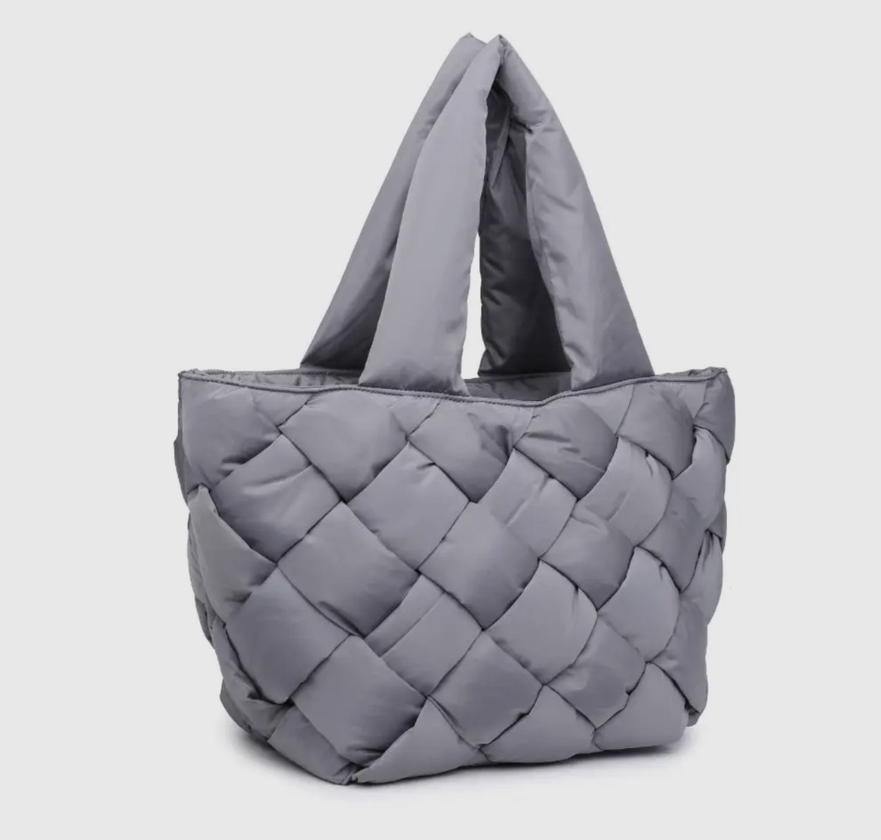 INTUITION EAST WEST WOVEN NYLON TOTE (CARBON)