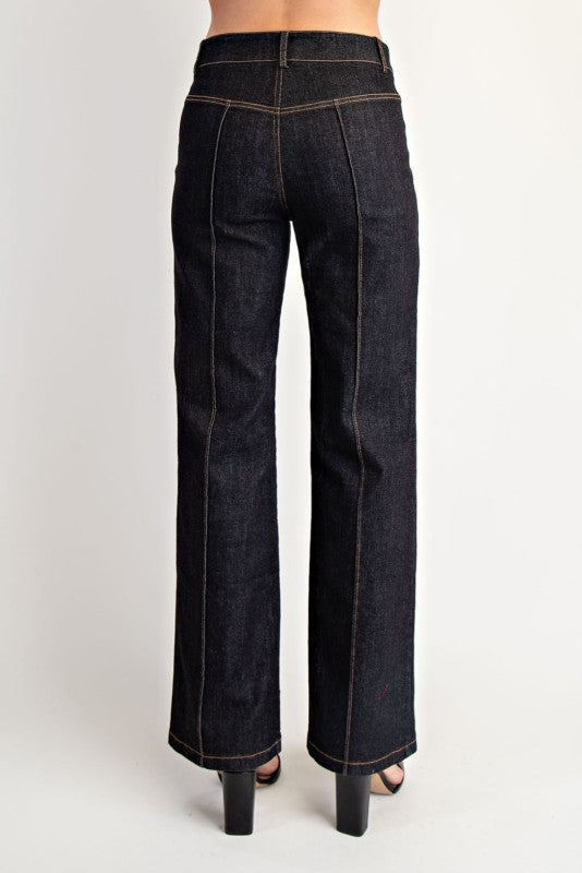 ALLYIAH DARK DENIM STRETCH SLIM JEANS