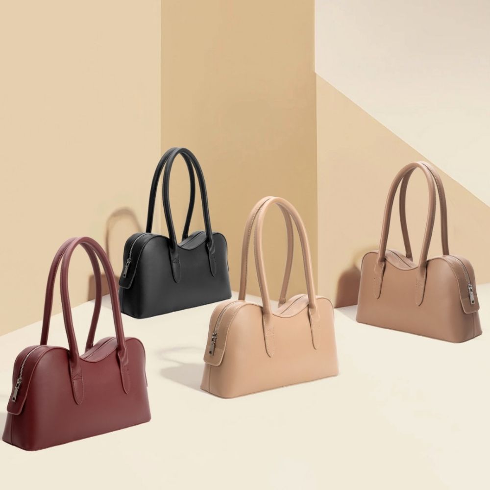 Tilda Recycled Vegan Leather Shoulder Bag (Black)