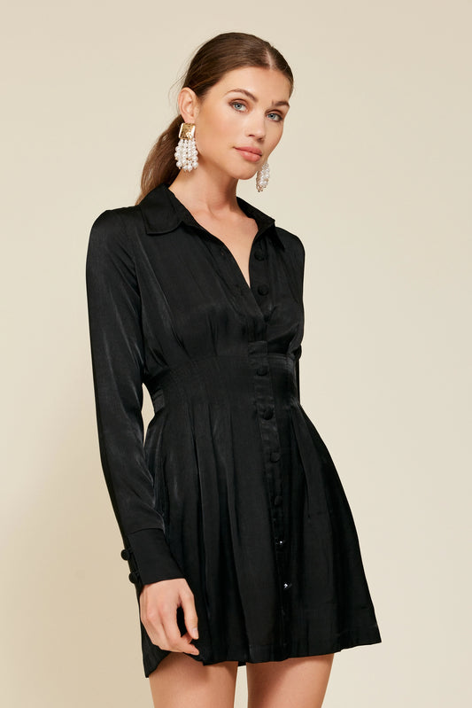 Oxford Mini Dress (Black)