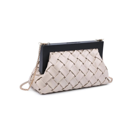 JEN WOVEN WOODEN CLUTCH PURSE