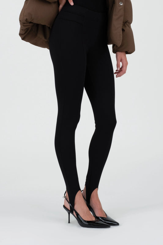 STASSI HIGH WAISTED STIIRUP PANTS (BLACK)