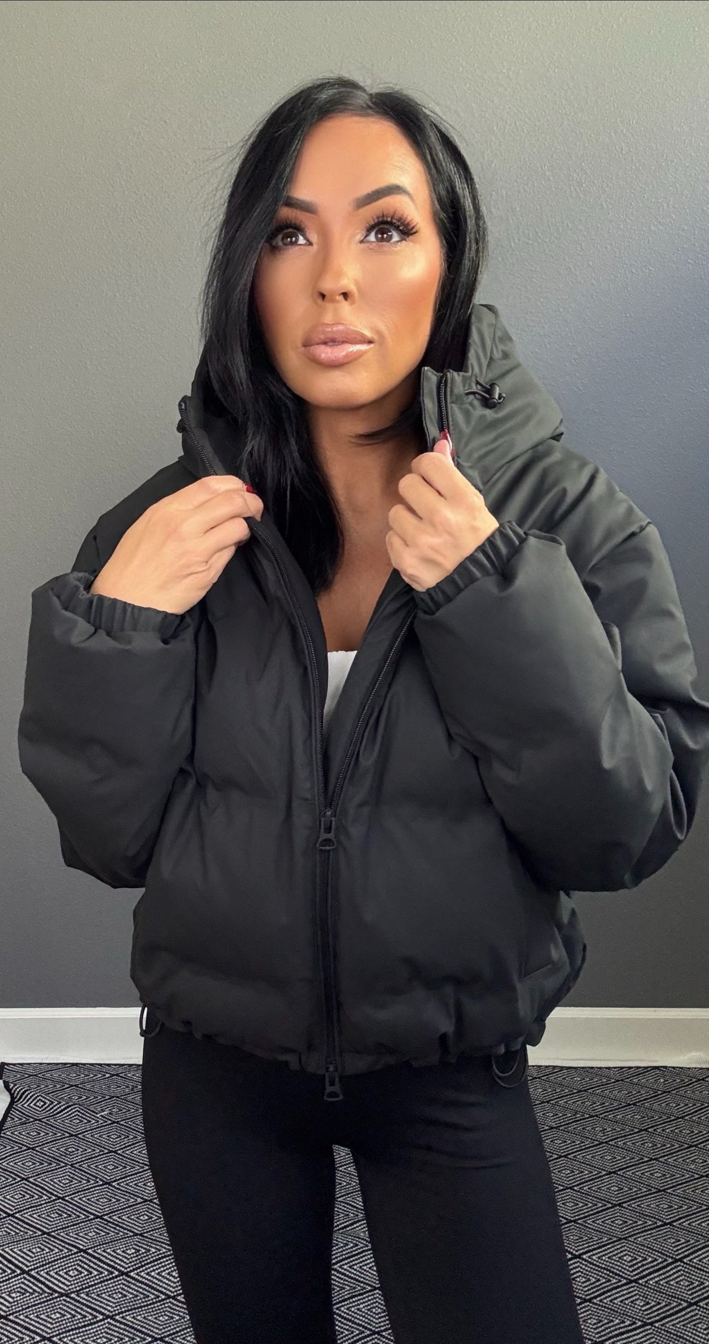 LAURAL LEE HOODED PUFFER (BLACK)
