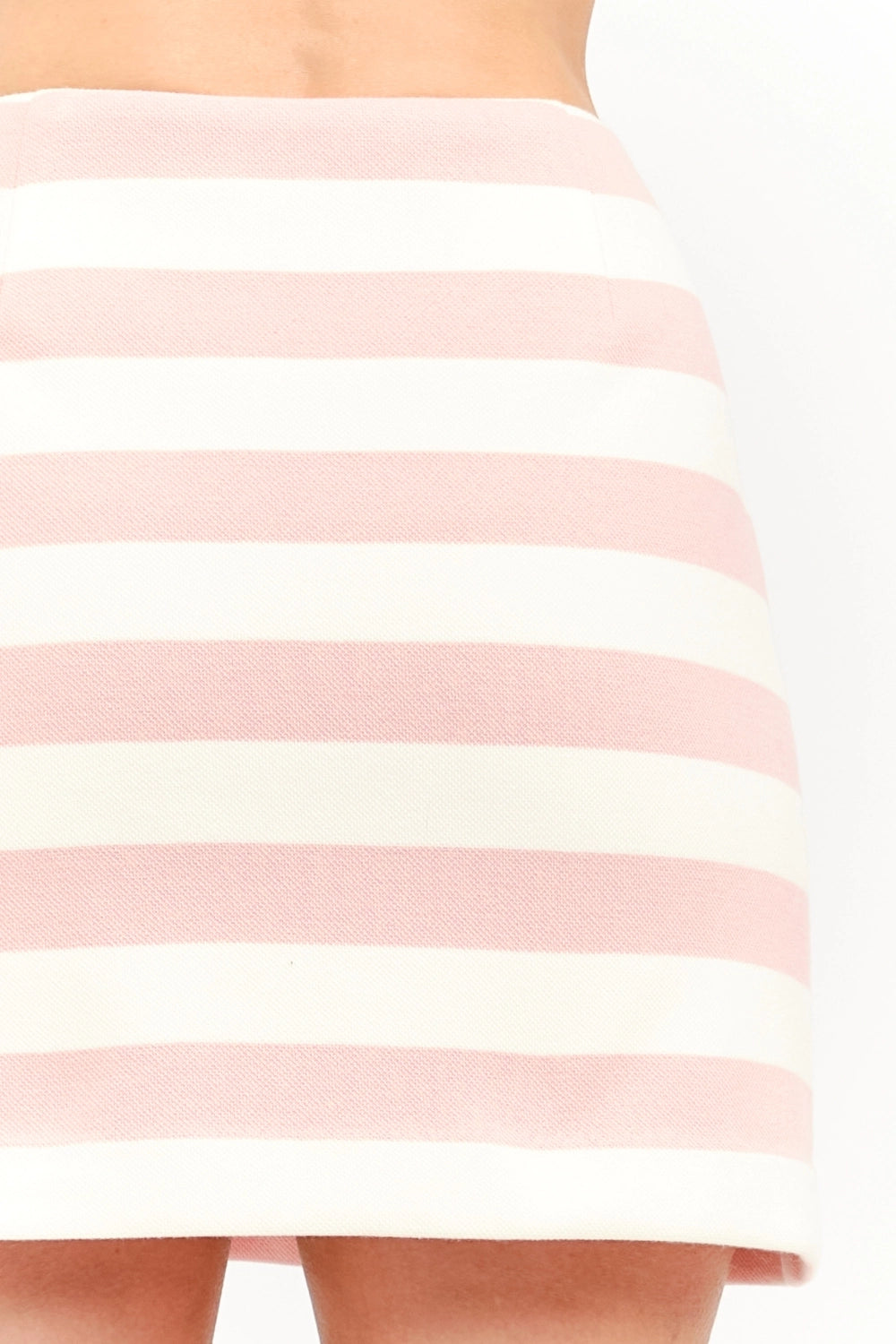 The Blush Avenue Striped Mini Skirt (Pink)