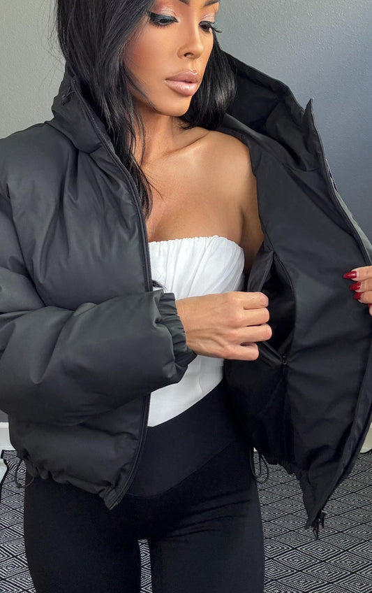 LAURAL LEE HOODED PUFFER (BLACK)