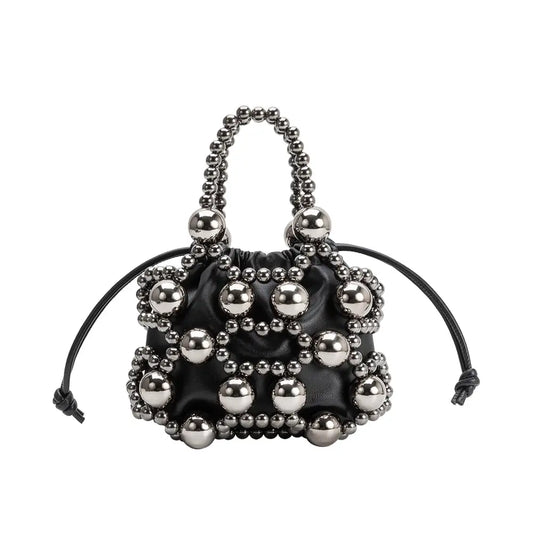 Bobby Black Vegan Leather Top Handle Bag