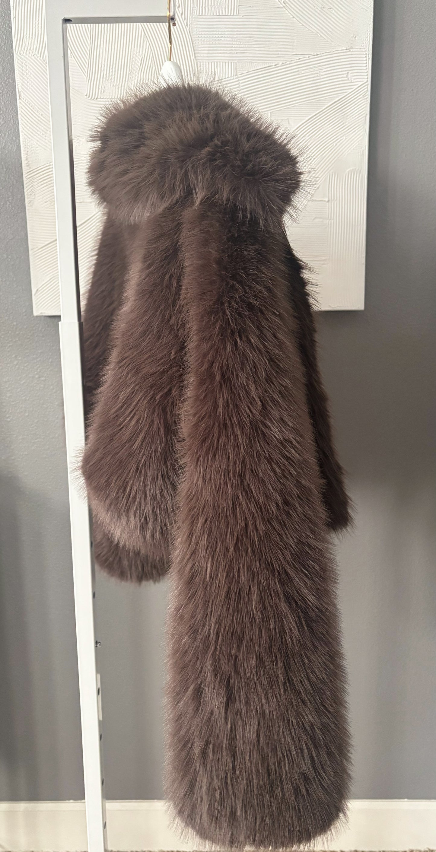 Lotiv Faux Fur Coat (Soft Chocolate Brown)