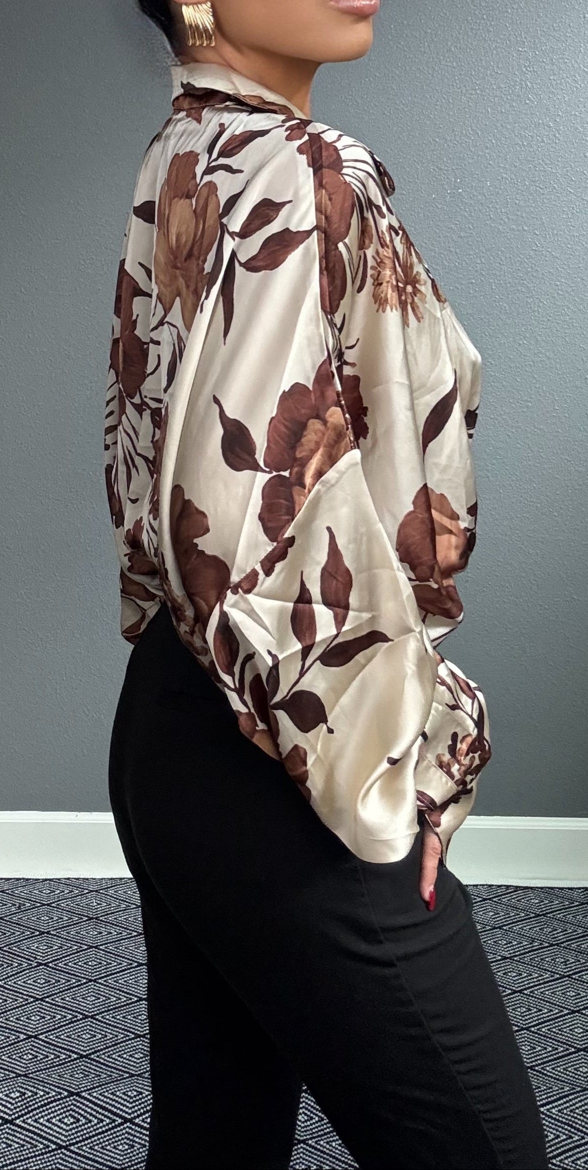 SABRINA AUTUMN OPEN BODYSUIT BLOUSE