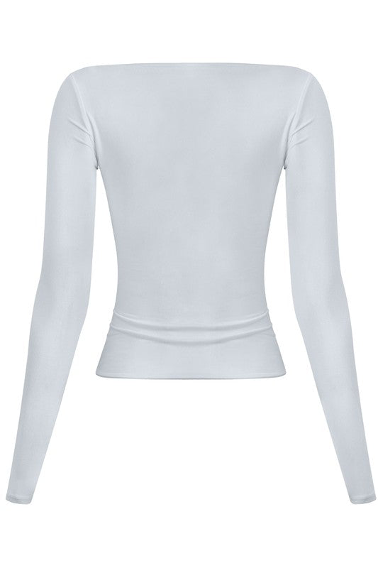 LOTIV BOATNECK LONG SLEEVE TOP (SILVER BLUE)