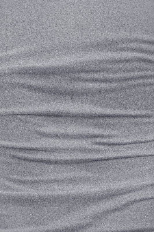 LOTIV SOFT STRETCH ASYMMETRIC TOP (GRAY)