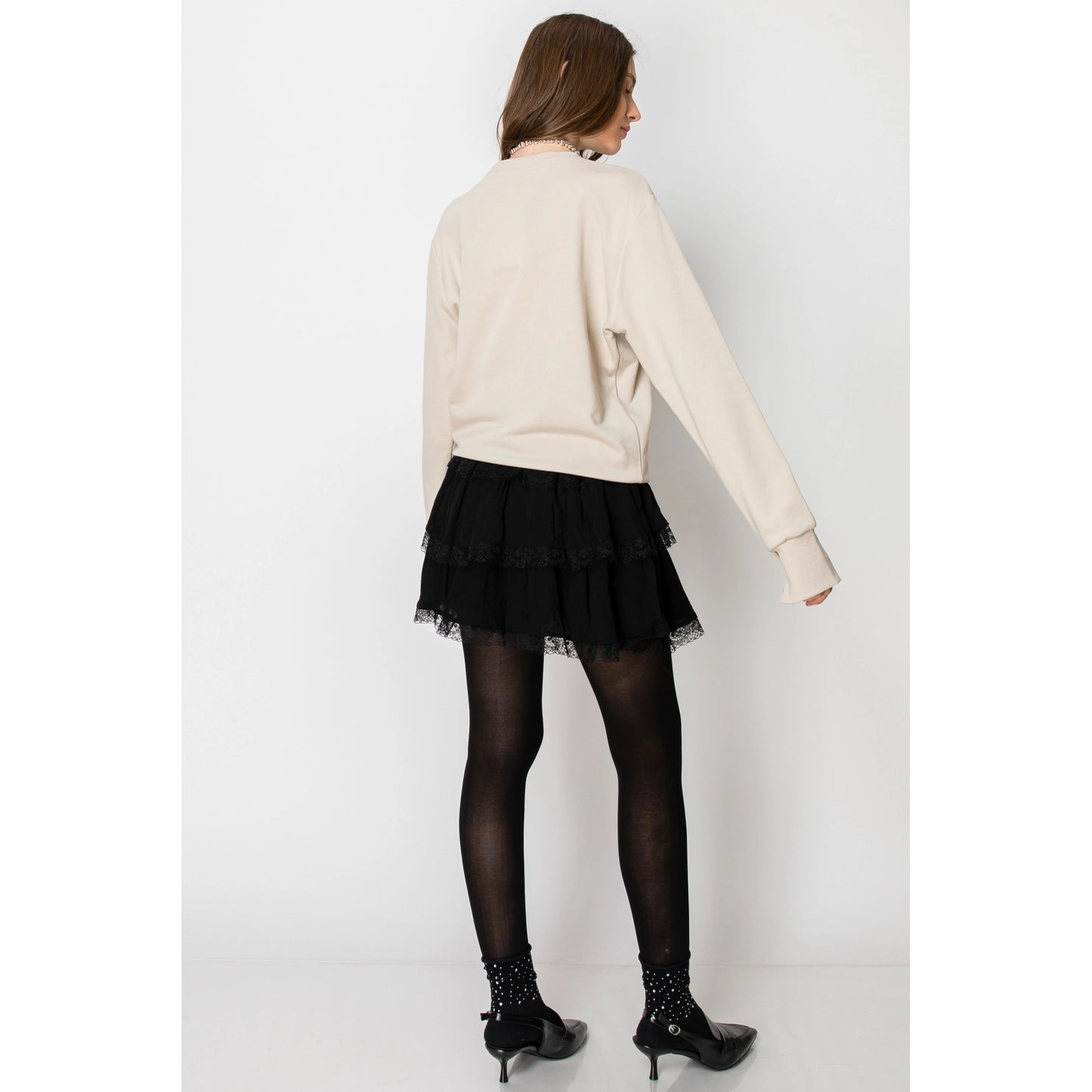 Paris Embroidered French Terry Sweatshirt Pullover (Gray or Beige)