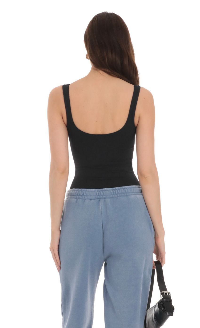 Mary Basic Jersey Bodysuit (Black)