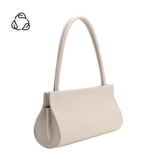 Ryleigh Recycled Vegan Leather Shoulder Bag (Bone)