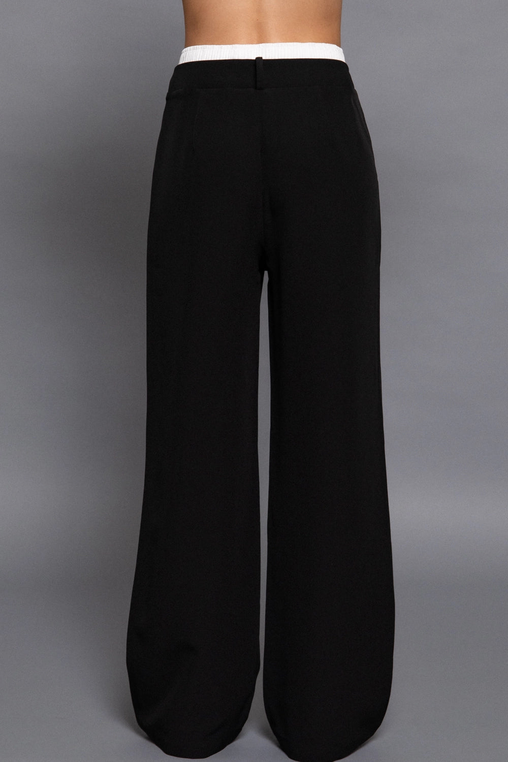 Ava Boxer Contrast Waist Wide Leg Trousers