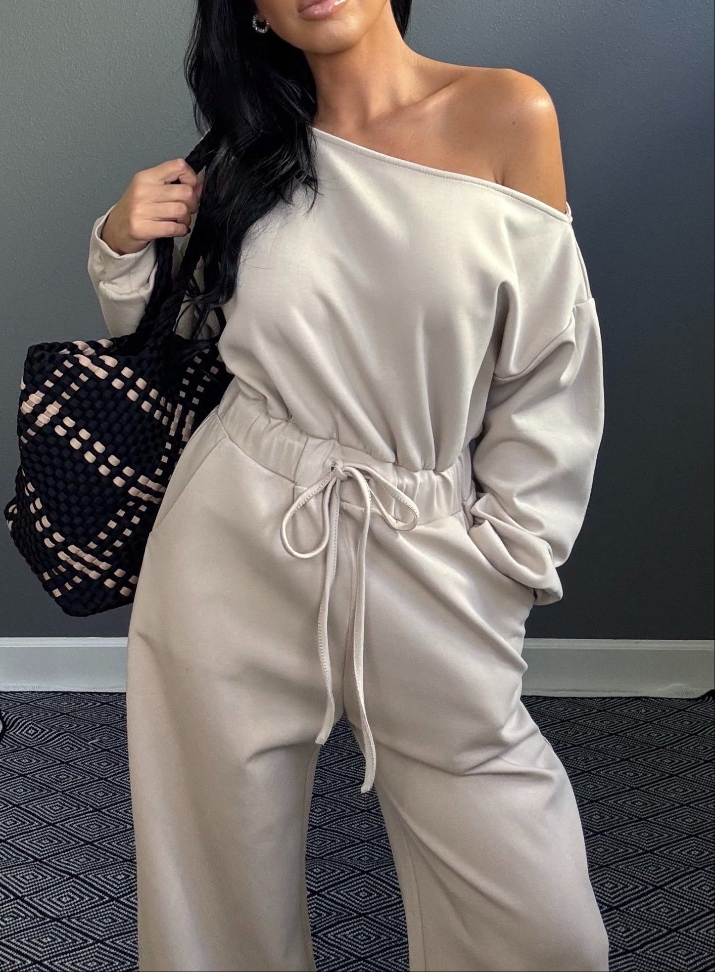 SKY'S THE LIMIT WOVEN NEOPRENE TOTE - LARGE