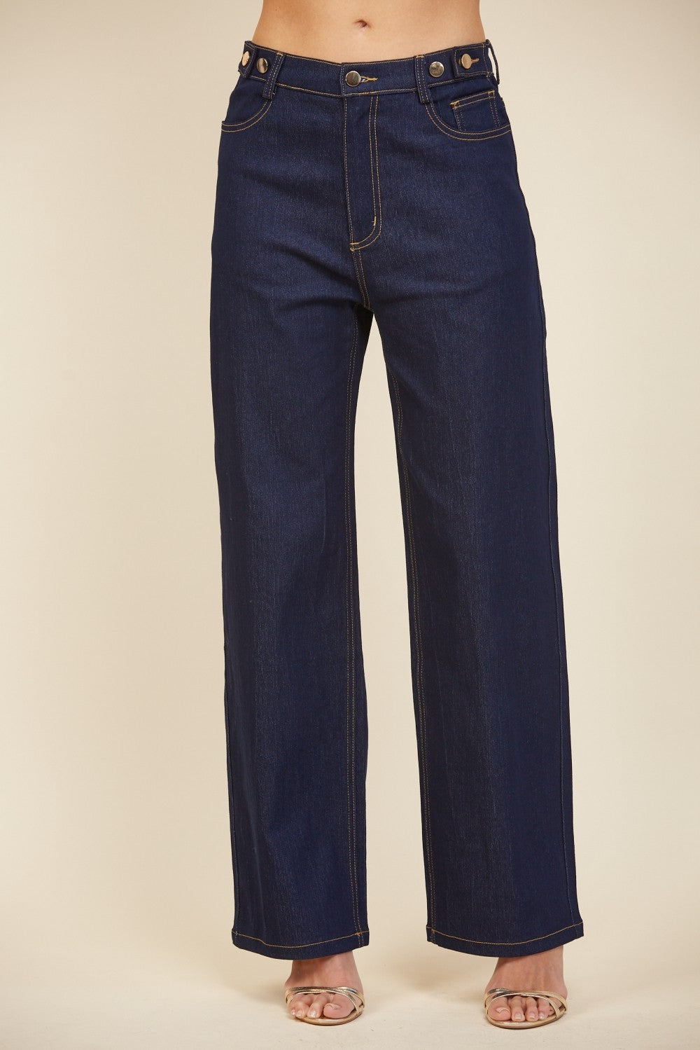 Elisa Stretch Twill Relaxed Jeans (Indigo)