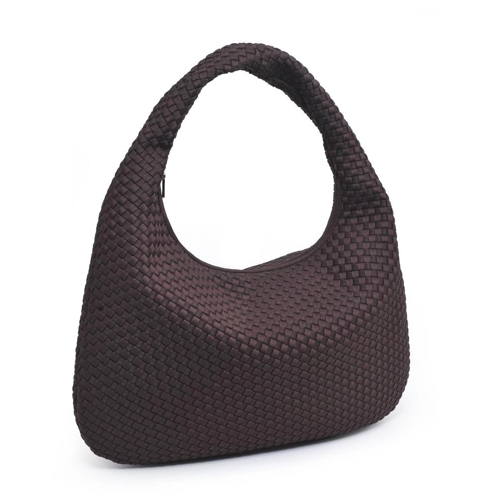 DARE TO DREAM WOVEN NEOPRENE HOBO BAG LARGE (CHOCOLATE)