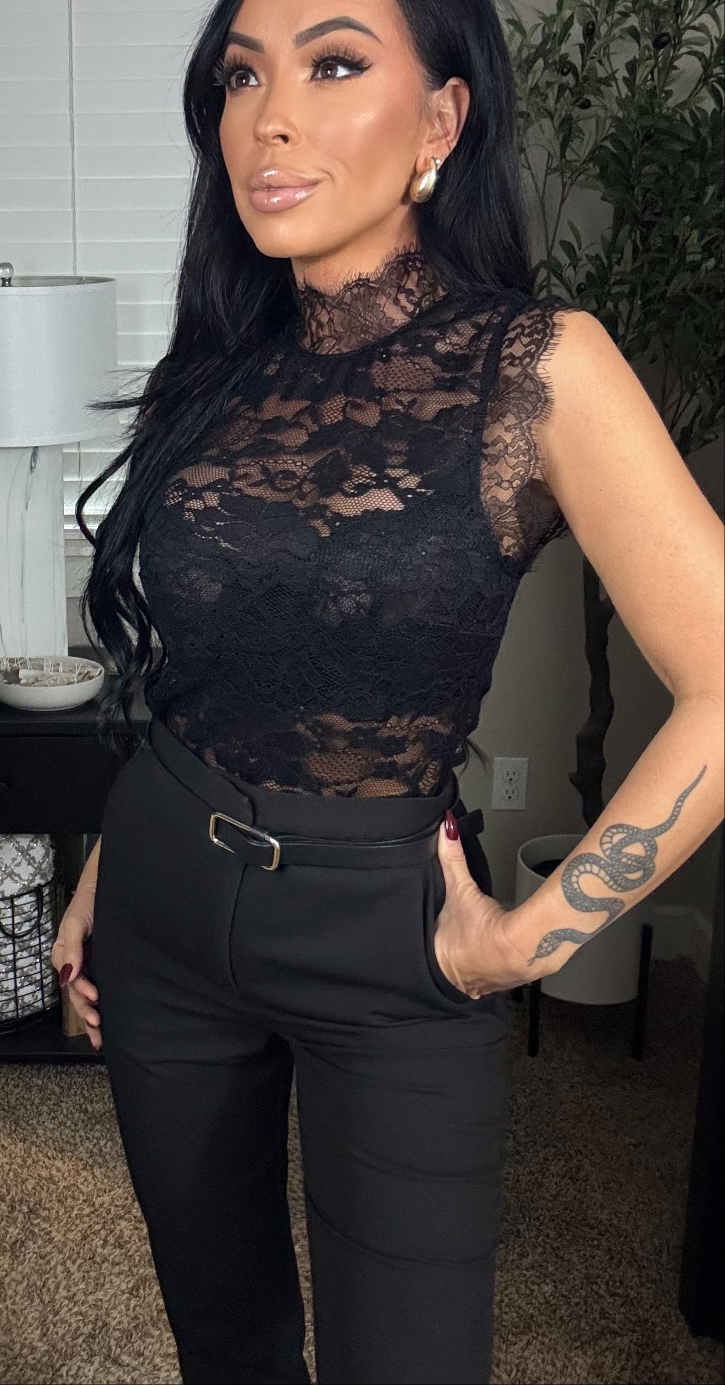 Marla Lace Blouse (Black)