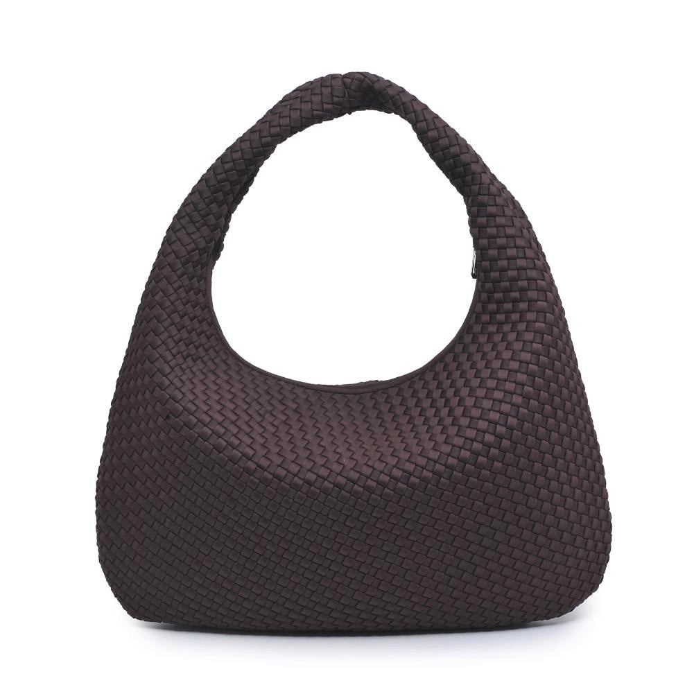 DARE TO DREAM WOVEN NEOPRENE HOBO BAG LARGE (CHOCOLATE)