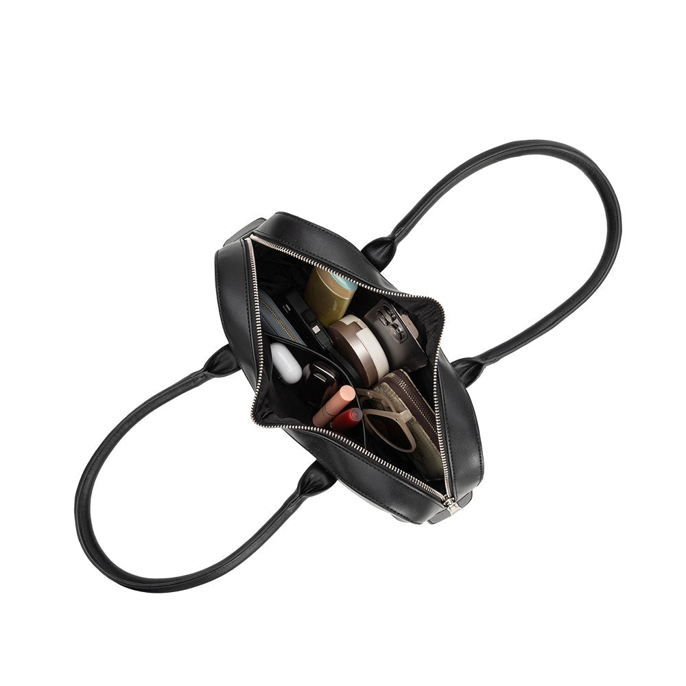 Tilda Recycled Vegan Leather Shoulder Bag (Black)