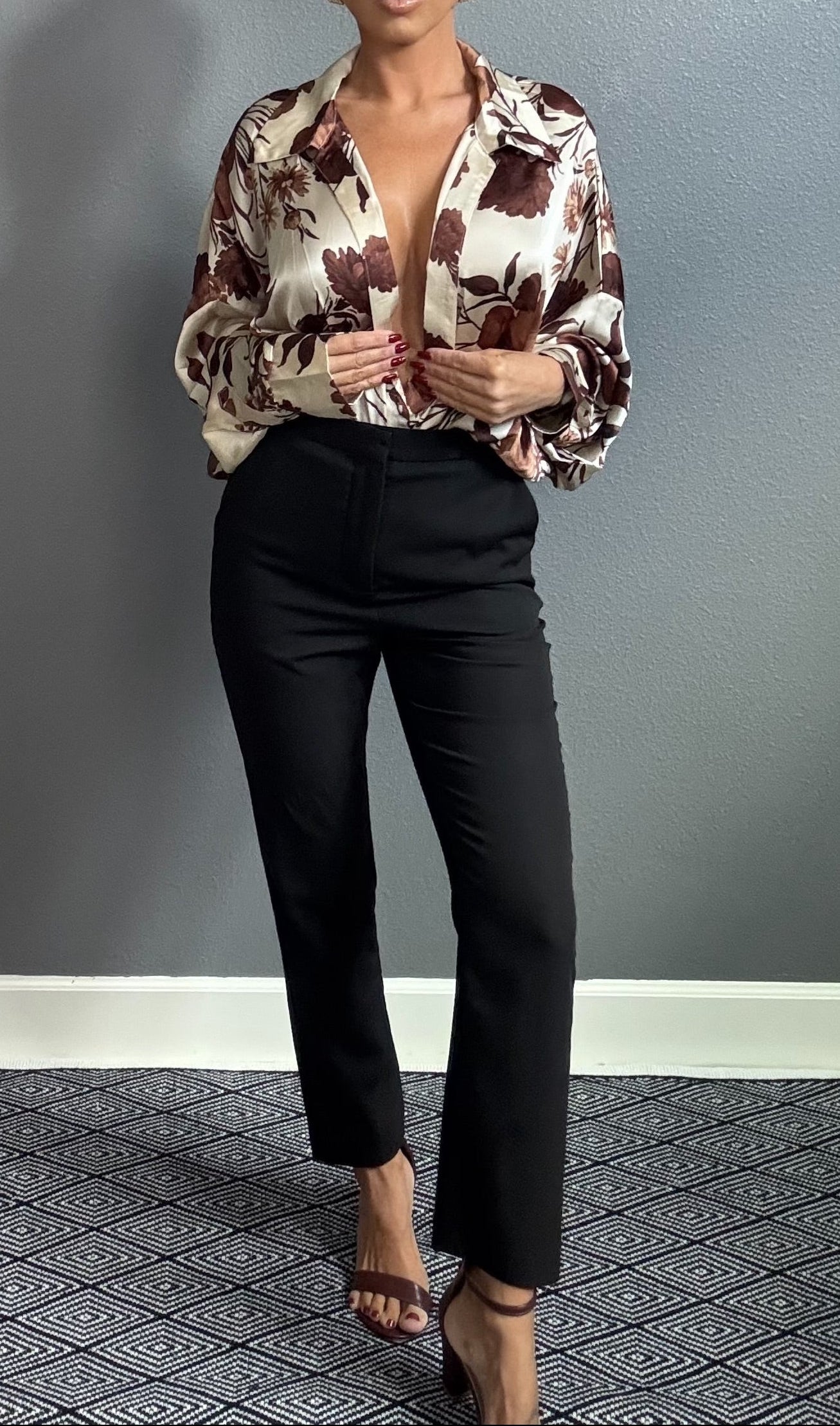 SABRINA AUTUMN OPEN BODYSUIT BLOUSE