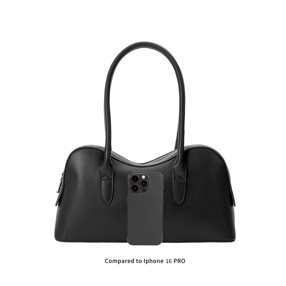 Tilda Recycled Vegan Leather Shoulder Bag (Black)