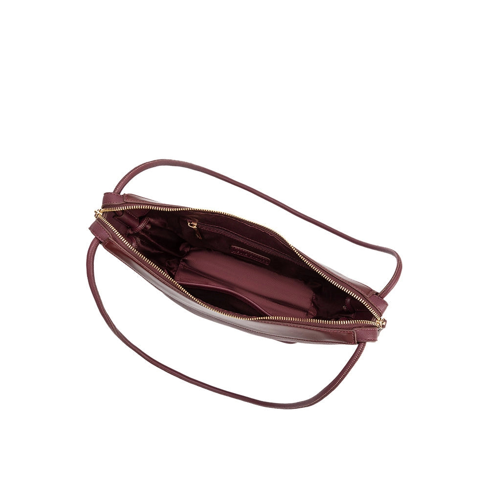 Wesley Recycled Vegan Shoulder Bag (Plum)