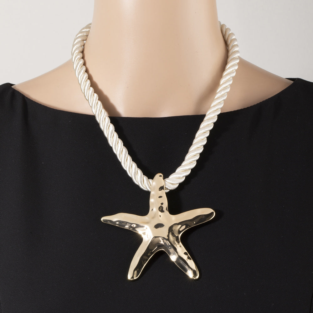 The Starfish Twisted Cord Statement Necklace