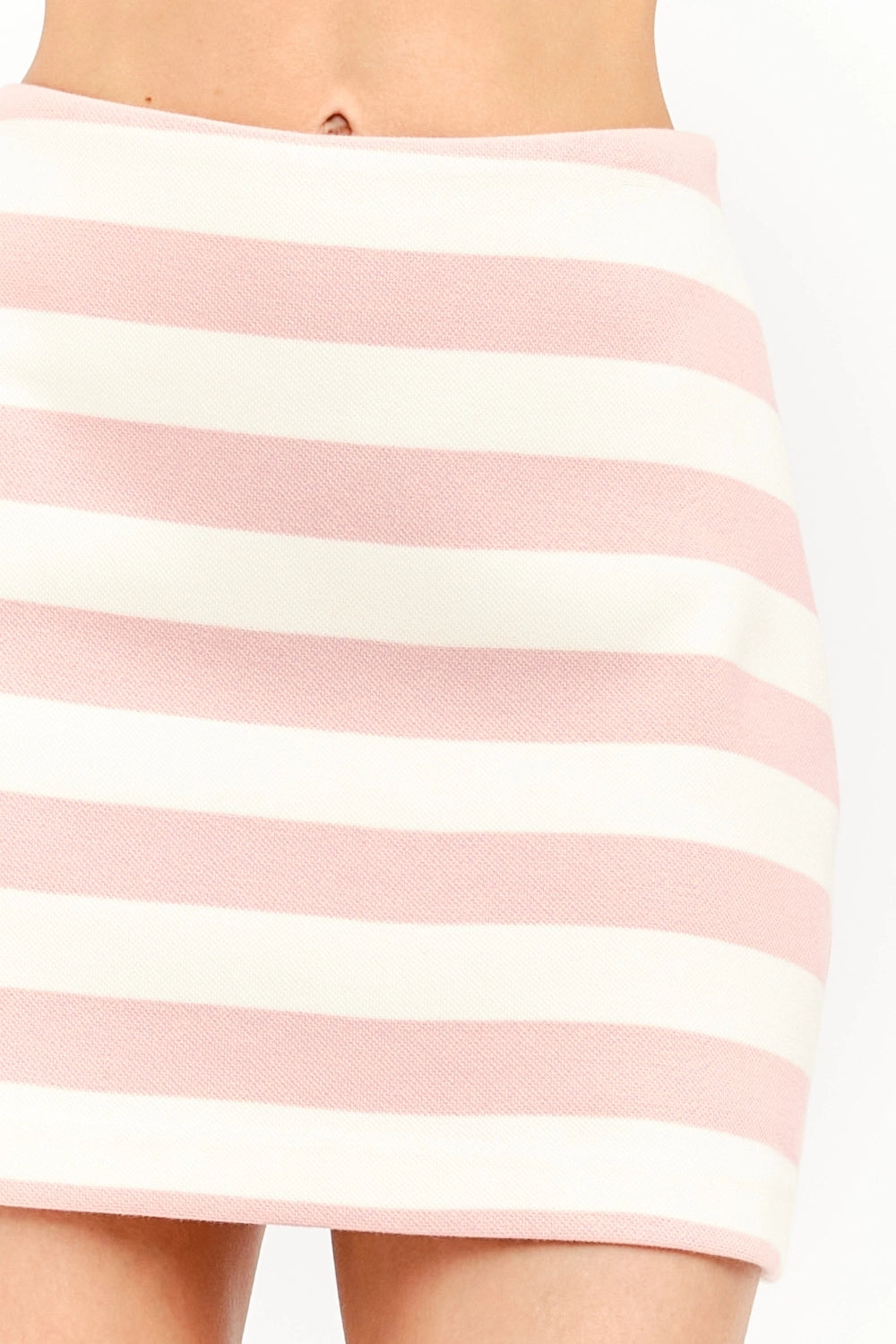 The Blush Avenue Striped Mini Skirt (Pink)