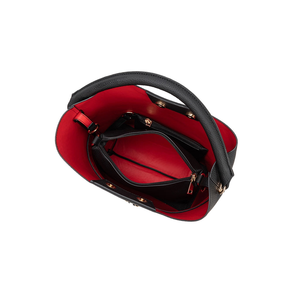 Karianna Recycled Vegan Crossbody Bag (Black)