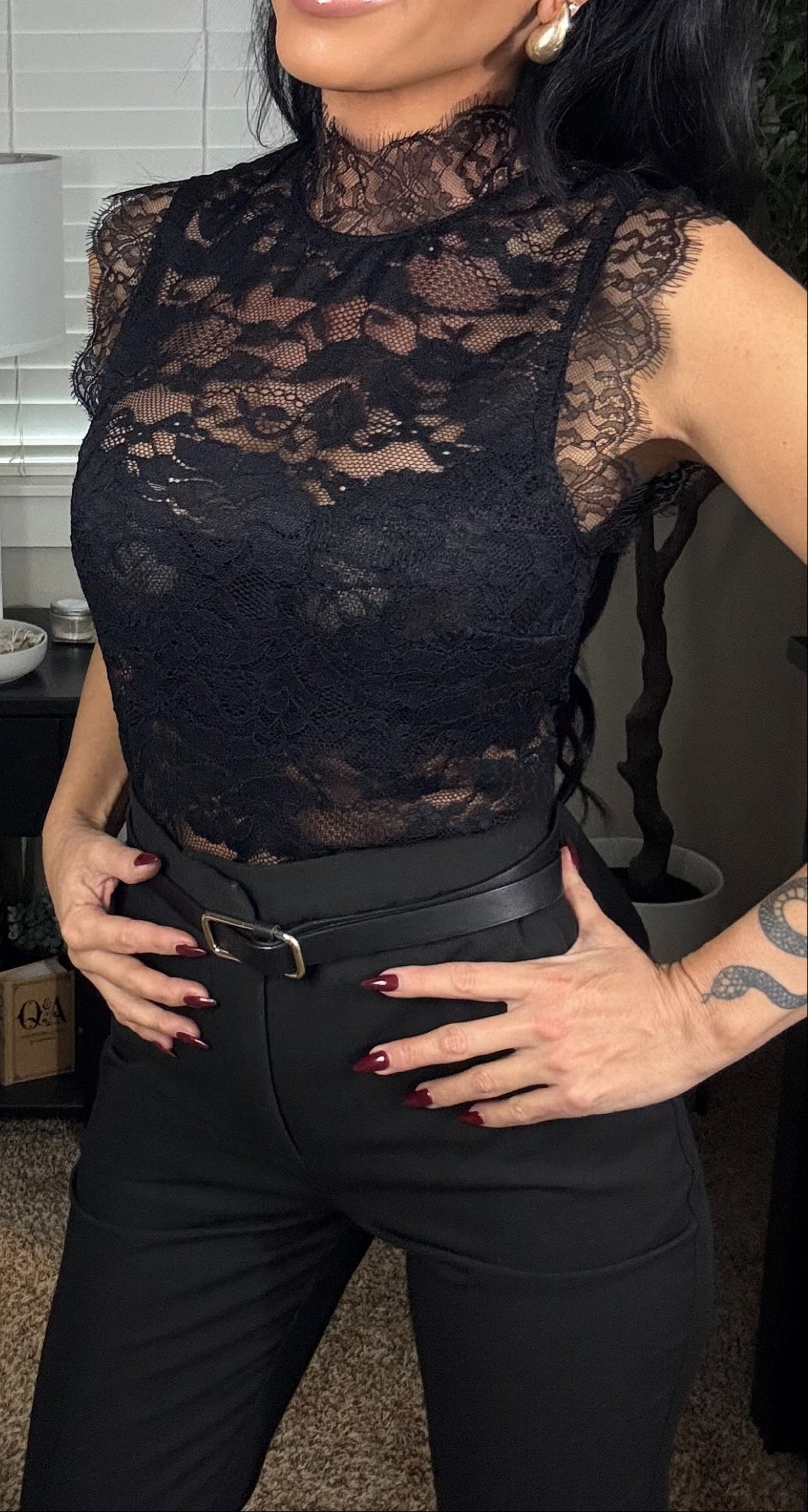 Marla Lace Blouse (Black)