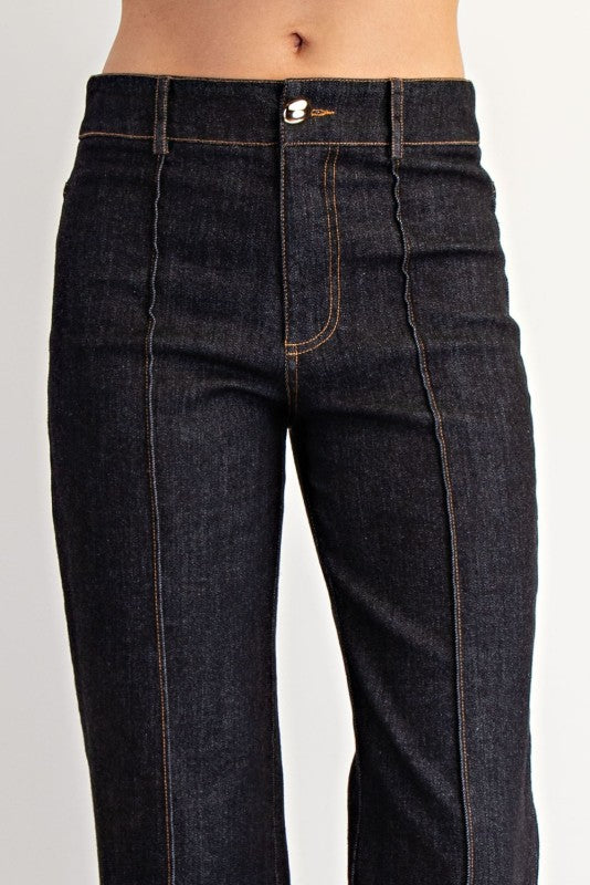 ALLYIAH DARK DENIM STRETCH SLIM JEANS