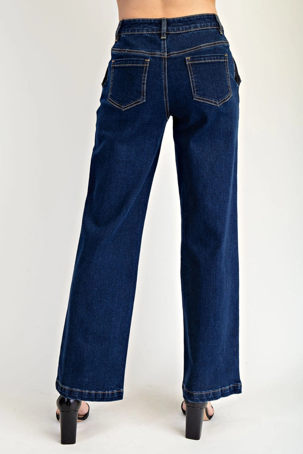 Kylie Stretch Straight Denim Jeans (Blue Jean)