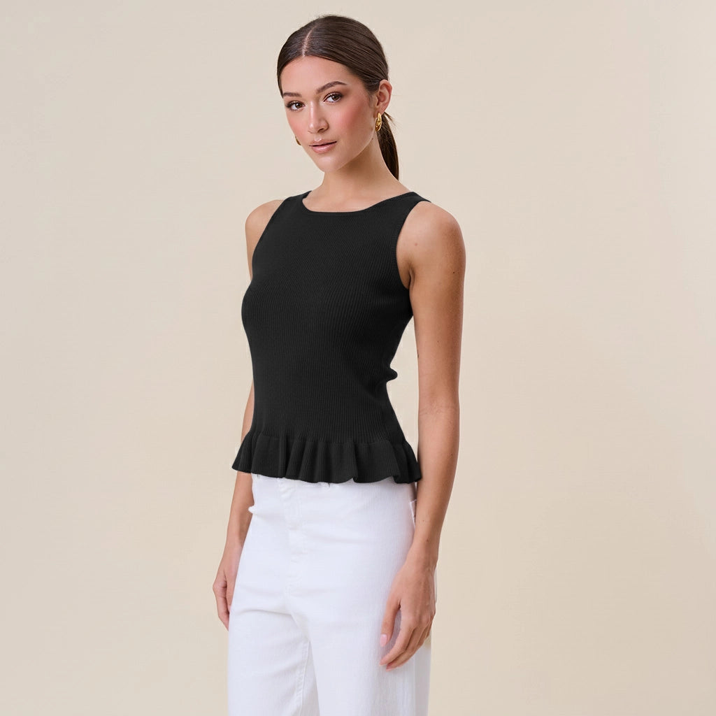 The Rosalie Ribbed Knit Top