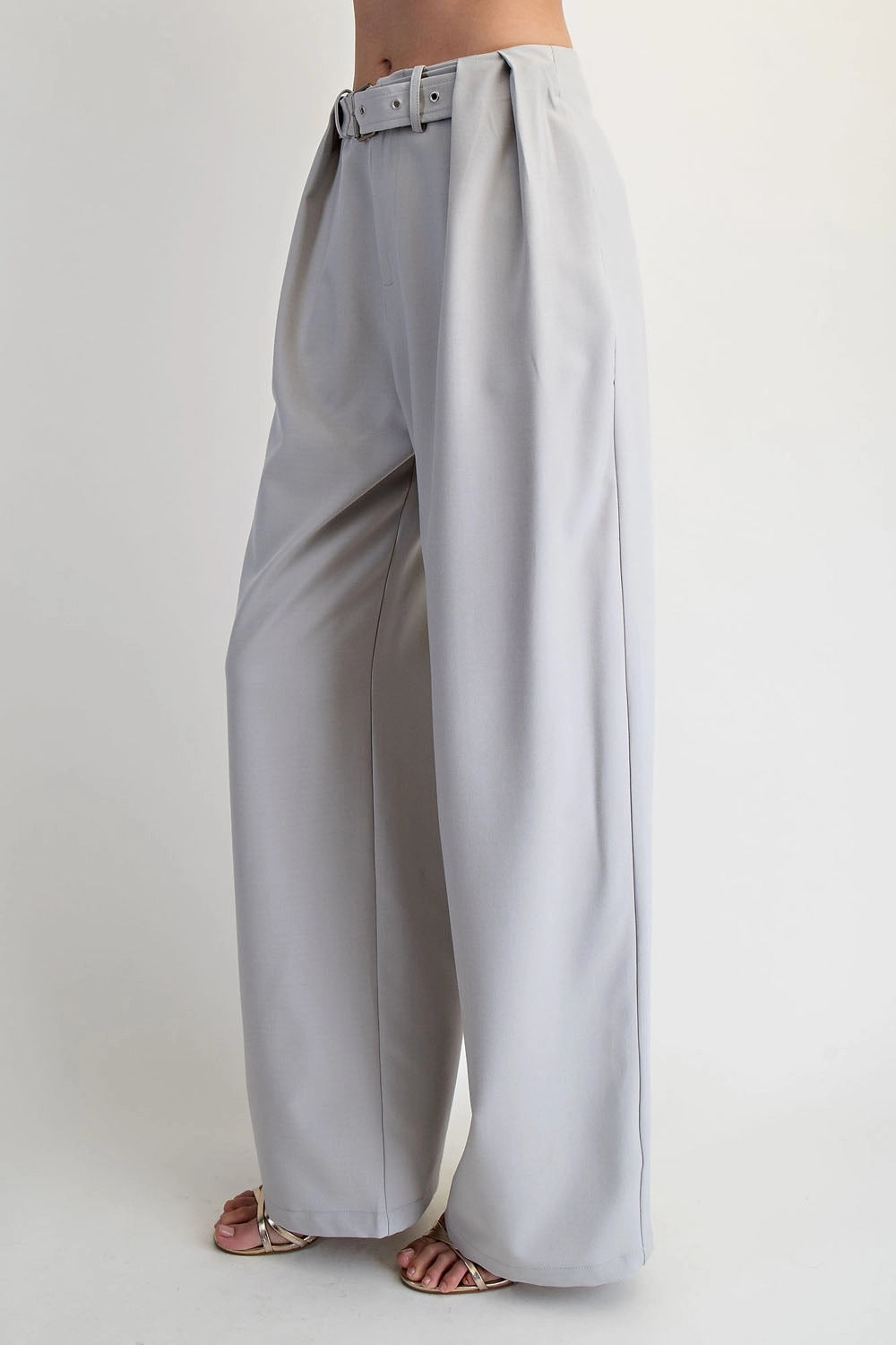 Blue Wide Leg Work Women Pants