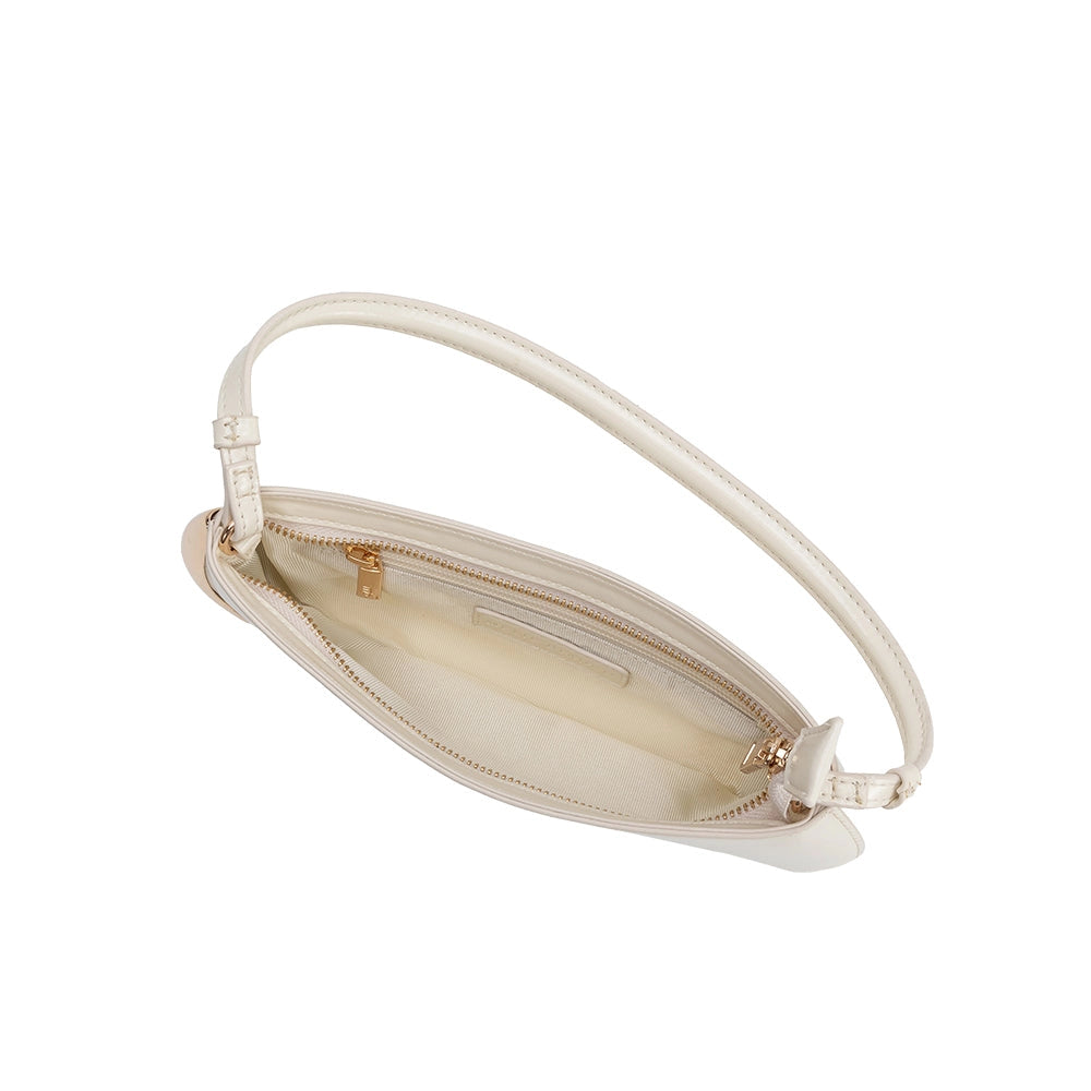 Sade Recycled Vegan Leather Shoulder Bag (Ivory)