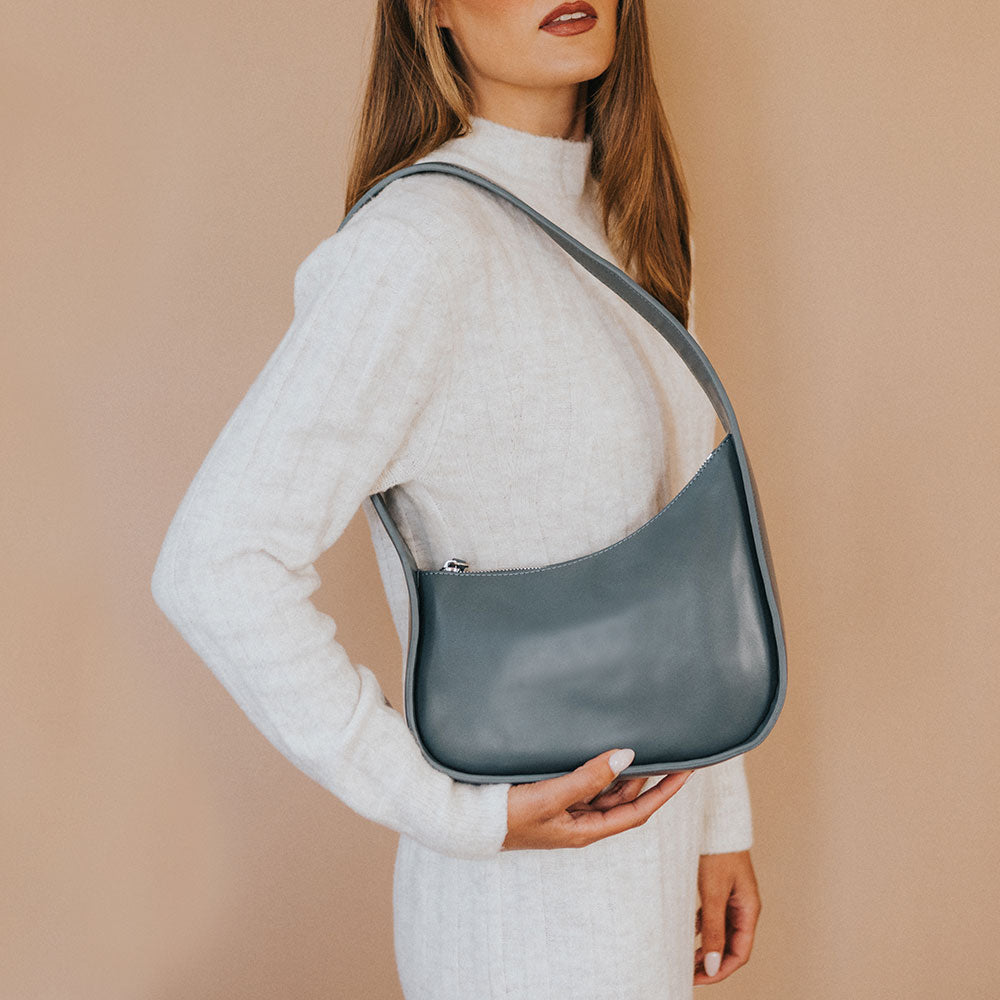 Willow Recycled Vegan Shoulder Bag (Slate)